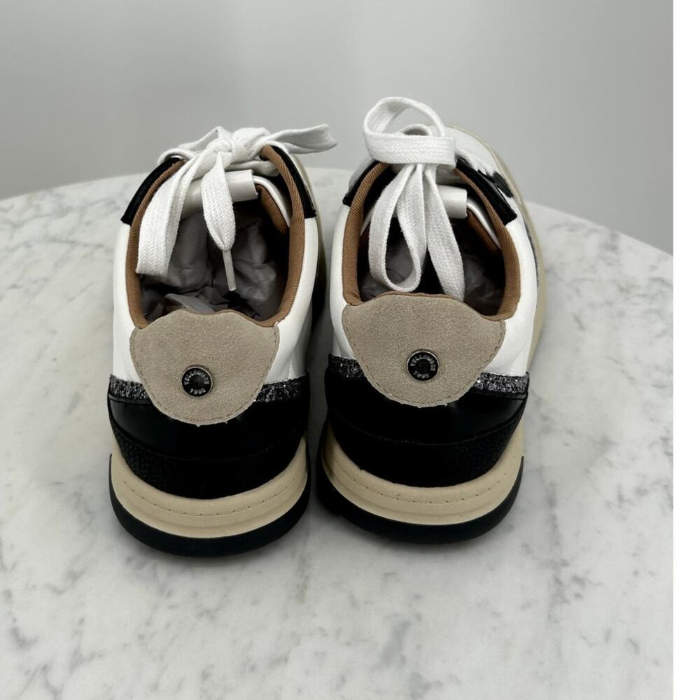 NEW Yellow Box Niko Low Top White Beige Black Casual Sneakers Women’s 8 - Picture 3 of 8